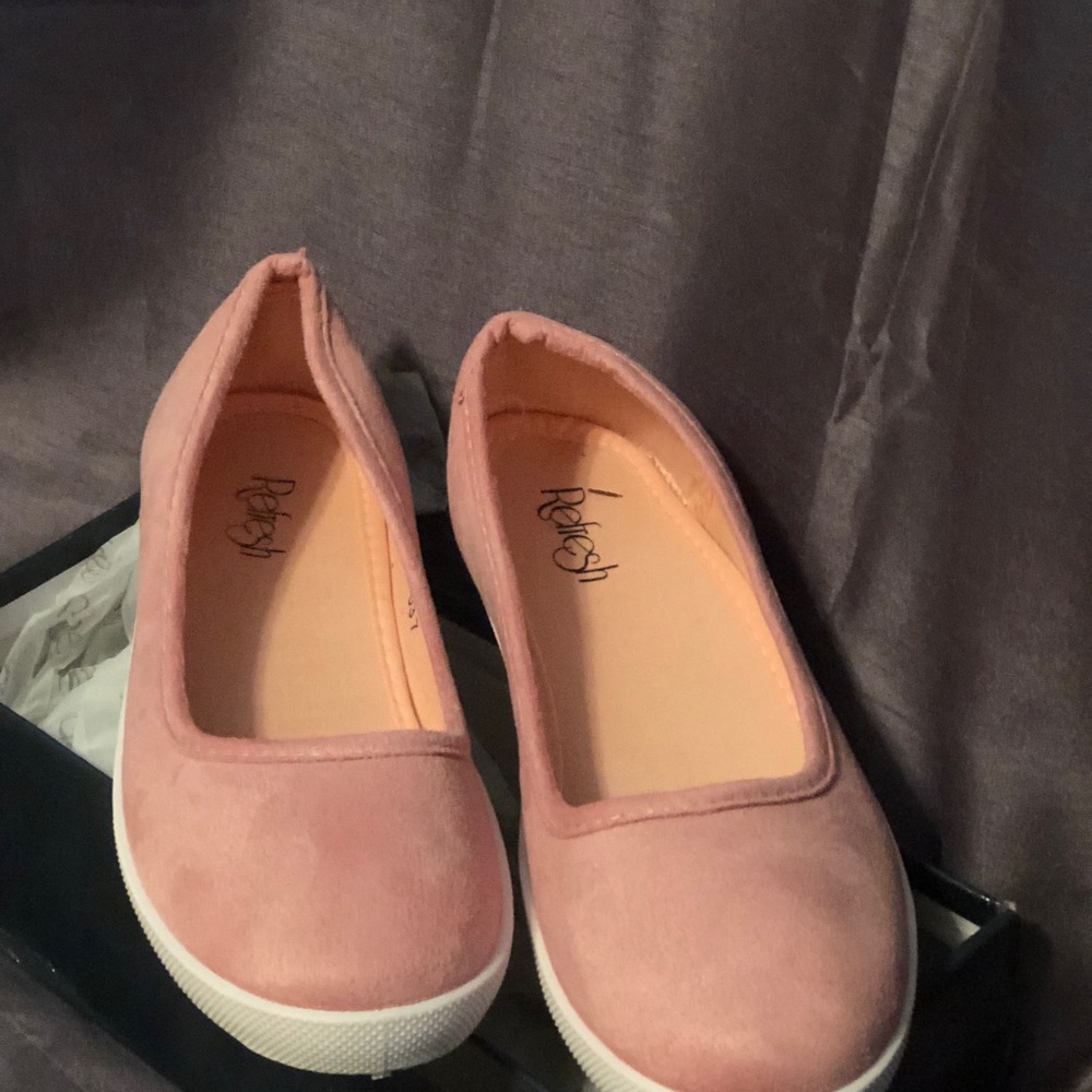 Suede feel Slip on shoes